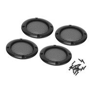 Protectoras para Altavoces,4 Piezas 2,6 Pulgada Parrillas de Altavoz,Protectora Decorativa Altavoz de Audio Malla Rejilla con Tornillo,Accesorios de Audio para Automóvil,Subwoofer de Metal