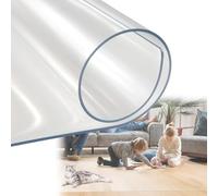 Protectore De Suelo PVC Para Oficina, Escritorio O Gaming, Rectangular Alfombrilla Para Silla Transparente Antideslizante, Alfombrilla De Protección De Suelo Dura Antiarrayado Y Duradero(85x140cm)