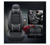 Protectores Asientos Funda De Asiento Universal De Cobertura Total Coche para Serie 3 E46 E90 E93 F30 F31 F34 F35 G20 G21 G28 Accesorios De Cuero para Coche Juegos Cubreasientos(Black White 5 Seat 1)