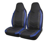 Protectores Asientos Funda Universal Asiento Coche Cojín Protector De Asiento Tela Malla Transpirable Textura Fibra Carbono Asiento con Respaldo Alto Tipo Cubo Juegos Cubreasientos(AD9242-2F-Blue)