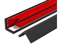 Protectores autoadhesivos para paredes, protectores Ed de 89° para decoración de dormitorio, baño, puerta y sala de estar (negro, 2,5 x 120 cm)