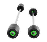 Protectores Contra Choques Deslizadores Eje Horquilla Rueda Delantera Y Trasera Para Para MT-09 Para MT09 FZ-09 FZ09 XSR900 Para XSR 900 HETEVSCCK(Verde)