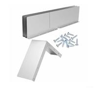 Protectores contra salpicaduras de canalones de aluminio, protector de goteo plegable ligero para evitar el reflujo de lluvia fuerte en canalones para casa de esquina (4 piezas)