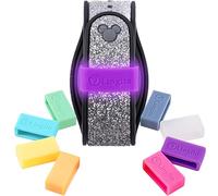 Protectores de banda mágica, bandas de seguridad multicolor que brillan en la oscuridad, hechas para Fitbit Charge, Charge HR, Garmin Vivofit, Disney Magic Band 2.0 y más (paquete de 8, brillan en la