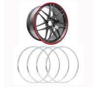 Protectores De Borde De Rueda De Aleación Ligera De 17 A 22 Pulgadas, Anillo De Protección For Cubo De Rueda De Automóvil De 4 Piezas, Tira De Moldura De Borde De Modificación Adhesiva De Bricolaje(Si