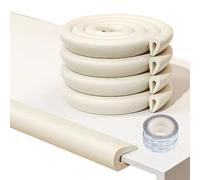 Protectores de Borde en Forma de U para niños, 4 m, Tira de protección de Parachoques de Seguridad a Prueba de bebés de Espuma, Protector de Borde a Prueba de niños (Blanco)