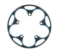 Protectores de cadena para bicicleta de carretera 130BCD con cubierta de protección de piñón, placa de manivela con diseño hueco y estructura estable (50T-54T azul)
