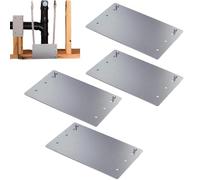 Protectores De Clavos - 4 Unidades 12.7x20.3cm Acero con Clavos Incorporados - Placa de Protección Anticlavos,para Conductos de Aspiración, Fontanería y Protección de Cables en Paredes