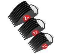 Protectores de cortaúñas con clip de metal, juego de peines de corte para Wahl, 3 longitudes de corte de 2 pulgadas, 1.5 pulgadas, 1.25 pulgadas, accesorios de recortadora que se adaptan a la mayoría