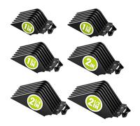 Protectores de cortaúñas de 1.25, 1.5, 1.75, 2, 2.25 y 2.5 pulgadas, compatibles con la mayoría de cortadoras Wahl, guías profesionales extralargas 10, 12, 14, 16, 18, 20, color negro