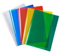 Protectores de cuadernos JOLLY en 5 colores vivos, A4, de polipropileno extrafuerte, soldadura ultrasónica de las solapas, protección perfecta para cuadernos y libros, material escolar