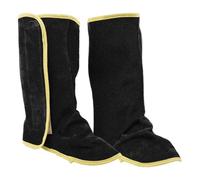 Protectores de cuero vacuno para botas de soldadura, polainas de protección para zapatos de soldadura, protectores de soldadura resistentes al calor, fundas de pierna resistentes a la abrasión