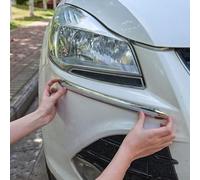 Protectores de esquina con acabado cromado, 4 unidades para parachoques de coche para ayudar a prevenir daños por el uso diario y encuentros cercanos