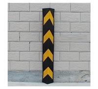 Protectores de esquina de goma para garajes, protección de pared en forma de L con tira amarilla reflectante, 1 cm de grosor, protectores de esquina de columna duraderos para seguridad en el suelo