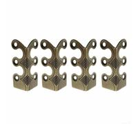 Protectores de esquina de latón macizo antiguo para zócalo y bordes de pared, 48 mm, metal decorativo para protectores de bordes para el hogar, jardín, compatible con (bronce)
