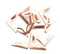 Protectores De Esquina De Metal 100 unids/lote, 16x16x4mm, esquinas de libros Metal oro rosa for álbumes fotos, carpetas menús, decoración recortes, protectores(Rose gold 100PCS)