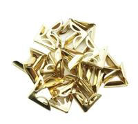 Protectores De Esquina De Metal 100 unids/lote, 16x16x4mm, esquinas de libros Metal oro rosa for álbumes fotos, carpetas menús, decoración recortes, protectores(Golden 100PCS)