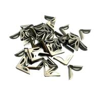 Protectores De Esquina De Metal 100 unids/lote, 16x16x4mm, esquinas de libros Metal oro rosa for álbumes fotos, carpetas menús, decoración recortes, protectores(Black 100PCS)