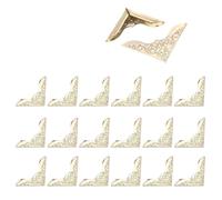 Protectores De Esquina De Metal 50 unids/pack 23mm práctico Metal bronce libro Scrapbooking DIY álbum menú carpeta protectores de esquina for fotos(40pcs-23mm-01)