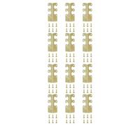 Protectores de esquina de metal de estilo vintage, 6 piezas para protección de zócalo y zócalo en zonas de alto tráfico del hogar u oficina (oro 12 piezas)