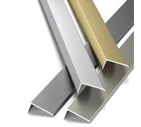 Protectores De Esquina De Pared Aluminio, Stair Nose Molding L-Shaped Protector De Borde Para Puerta De Pared 90 Cm Largo(Silver,30x20mm)