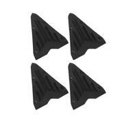Protectores de esquina para cajas de, 4 piezas, cubiertas laterales de gabinete de polímero negro acanalado con orificios para tornillos para reparación y proyectos de construcción del hogar, de