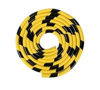 Protectores de esquina protectores de pared de espuma de goma para esquinas, 5 metros, autoadhesivos, color amarillo/negro, protectores de esquina para columnas de estacionamiento (en forma de L)