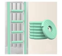 Protectores de esquinas con ribete de refuerzo, Protector de borde espuma en forma L, autoadhesivo for muebles, esquinas, escaleras, multicolor, 2m/5m(Green,2 m/6.56ft)