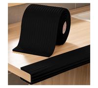 Protectores de esquinas con ribete de refuerzo, Tamaños múltiples multicolores del grueso de parachoques la anchura el 1cm esquina los 20cm tabla guardia seguridad espuma(Black,10M/32.8Ft)