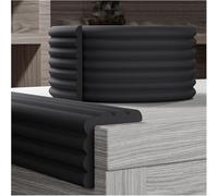 Protectores de esquinas de espuma, Protectores de esquinas for muebles, protectores bordes, relleno espuma seguridad, adhesivo fuerte, pared y mesa, cojines(Black,2pcs)