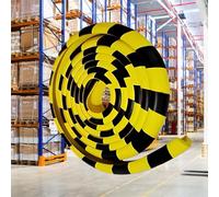 Protectores De Esquinas para Muros, Bandas Anticolisión Resistentes De 5 M (196.9"), Color Amarillo Y Negro, Topes Autoadhesivos De Caucho NBR para Columnas De Garaje, Paredes(L-Shaped,10PCS)