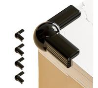 Protectores De Esquinas Reforzados,Protectores De Esquinas,Fabricados En PVC,Suaves Al Tacto,con Un Diseño De Esquinas Redondeadas Y Reforzadas,Fáciles Limpiar(Black,L-shaped)