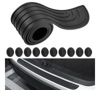 Protectores de Goma para Paragolpes Trasero Coche, Protector Paragolpes Trasero con 10 Amortiguador Puerta Coche, Protector Paragolpes Trasero Antiarañazos para Coche Camión (90x7cm)