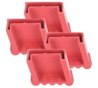 Protectores de Goma para Pies de Escalera Rojos, 4 Piezas