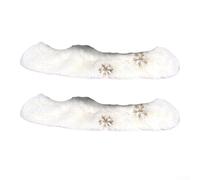 Protectores de hoja de patinaje sobre hielo con material suave y absorbente para hockey y patines artísticos contra el óxido y los arañazos, ligeros y fáciles de poner (copo de nieve amarillo)