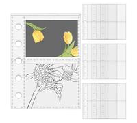 Protectores De Hojas - 10 Piezas Fundas Transparentes Para Documentos | Inserciones De Carpeta De 5 Anillos M5 | Para Estudiantes Tarjetas De Oficina Escolar Profesionales Viajeros Artistas Enseig