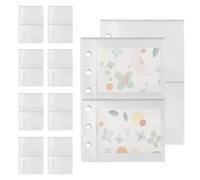 Protectores de hojas de carpeta, páginas transparentes para carpetas, se adapta a mochila antipérdida, organizador de documentos para tareas, facturas, documentos de impuestos, fotografías, tarjetas