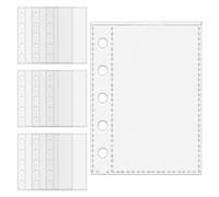 Protectores de hojas - Fundas para tarjetas M5 de 5 anillas - Fundas transparentes para tarjetas para fotos, bocetos, recibos, boletos, pegatinas, oficina, escuela, papelería, amantes de los maestros