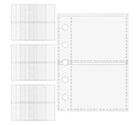 Protectores de hojas | M5 páginas protectoras de carpeta de 5 anillas, fundas protectoras para billetes, tarjetas, fotos, recibos, pegatinas, personal administrativo, estudiantes, oficina, escuela