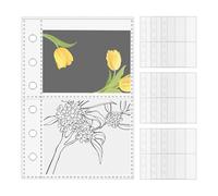 Protectores de hojas, páginas A7 de 6 anillas, fundas para fotos para amantes de la papelería, tarjetas, calcomanías, educadores, recibos, boletos, escuela, oficina, artistas