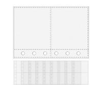 Protectores de hojas - PP 10 piezas, A7 6 anillos transparentes, de recambio de carpeta, ideal para personal de administración de oficina, uso de gerente de proyectos