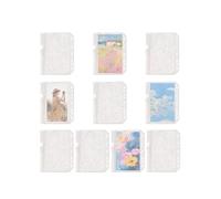 Protectores de hojas transparentes - 10 fundas para documentos con cremallera M5 de 5 anillos | Fundas para tarjetas para organización y exhibición, protectores de documentos, profesionales, viajeros