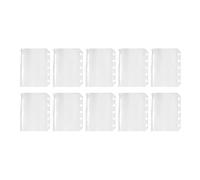Protectores de Hojas Transparentes - 10 Piezas Para Hojas De Carpeta | Fundas Con Cierre M5 Para 5 Anillos Para Profesionales Viajeros Artistas Profesores Gerentes Proyecto Amantes