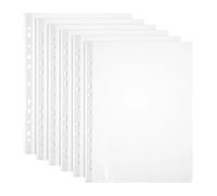 Protectores de hojas transparentes, 100 bolsas transparentes para archivos, protectores de página, agujeros de apertura superior, perforados, resistentes, fundas de plástico, protección de documentos