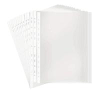 Protectores de hojas transparentes, 100 bolsillos para carpeta de anillos de agujero, carpeta de archivos A4, chaquetas, bolsa para carpeta de anillos de agujero, carpeta (grosor 3C/4C) para papel de