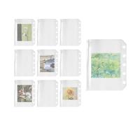 Protectores de hojas transparentes - 5 anillas M5 con cremallera | Fundas de hojas para estudiantes, profesionales, artistas, profesores, educadores, oficina, escuela, calcomanías para fotos, recibos