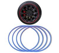 Protectores De Llantas for Automóviles, Fabricados En Aleación De Aluminio Con Adhesivo De Espuma 3M En La Parte Posterior for Facilitar Su Instalación(Blue,20-inch)