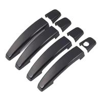 Protectores de manija de puerta de coche, repuesto para manija de puerta exterior izquierda para Zafira B 2006-2011 para cromo negro, calcomanías plateadas (negro)