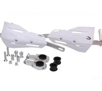 Protectores de mano de aluminio y polipropileno diseñados para bicicletas eléctricas Surron que soportan diámetros de manillar de 22 mm y 28 mm para uso todo terreno (blanco)