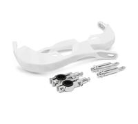 Protectores De Mano para Motocicleta, Kit De Montaje De 22MM Y 28MM, Protector De Mango con Pegatina para H&ON&DA Y&AMA&HA S&UZU&KI(White and Sticker)